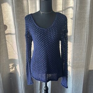 Sperry Navy Scoop Neck Sweater